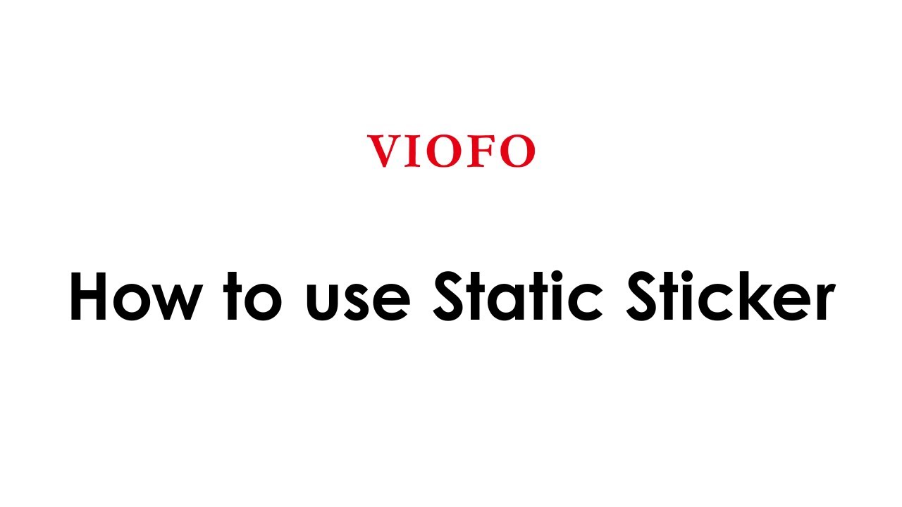 How to use Static Sticker?