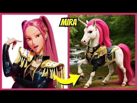 KPOP Demon Hunters As UNICORNS 🦄✨ + Guess Who’s Dancing Quiz! | Rumi, Zoey, Mira, Jinu, Mystery Saja