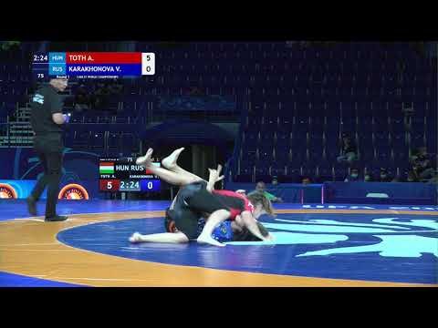 Round 1 Women's GP No-Gi - 60 kg: A. TOTH (HUN) v. V. KARAKHONOVA (RUS)