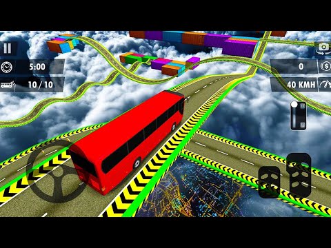 Impossible Bus Stunt Driving 2022 ! Bus Driving ! Mega Ramp Racing Driving Simulator