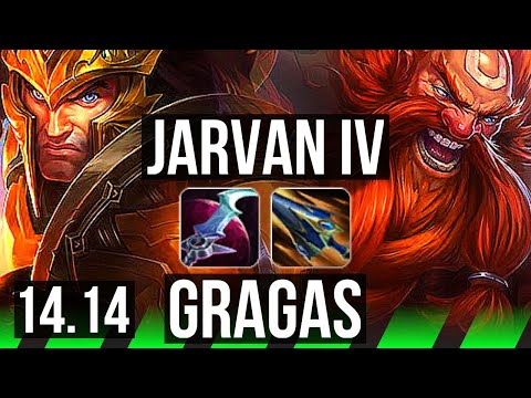 JARVAN IV vs GRAGAS (JGL) | 68% winrate, 6/2/13, Rank 10 J4 | VN Challenger | 14.14