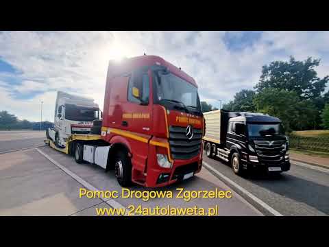 Laweta na ciągnik siodłowy, TIR Zgorzelec Autostrada A4