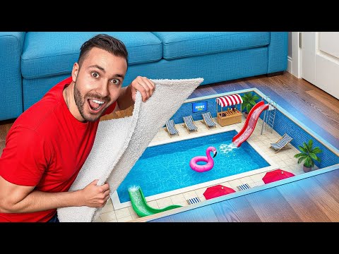 I'm Building a Secret Pool in Our House! *Thomas Is Looking for Me*
