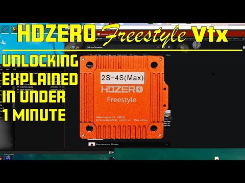 HDZero Freestyle Vtx Unlocking Explained In Under 1 Minute