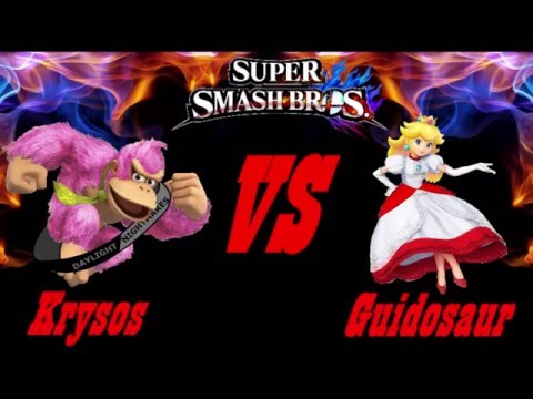 Did he just walk up slowly and down smash? | Smash 4 Friendlies Krysos (DK) vs Guidosaur (Peach)