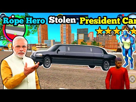 Rope Hero Stolen President Limousine Car / Rope Hero Vice Town #ropehero #naxeex #apexgaming #techno