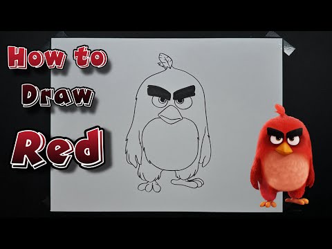 How To Draw Red | Angry Birds Movie | Step By Step #drawing #angrybirds