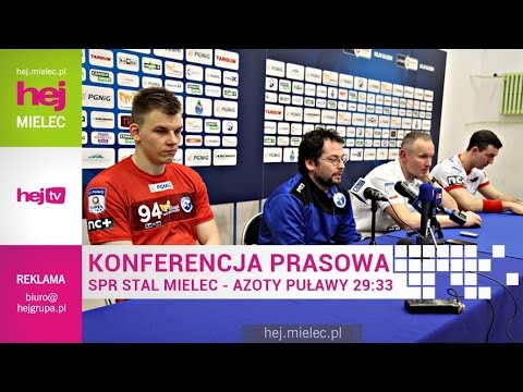 hej.mielec.pl TV: SPR Stal Mielec - Azoty Puławy 29:33 [KONFERENCJA PRASOWA]