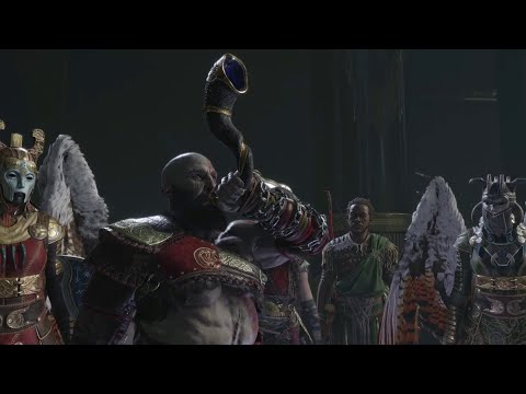 God of War Ragnarok - General Kratos blows Gjallarhorn