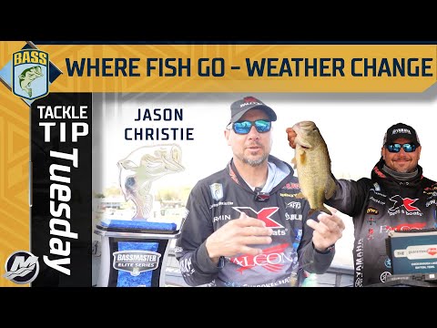 Jason Christie explains where fish position after a significant weather change
