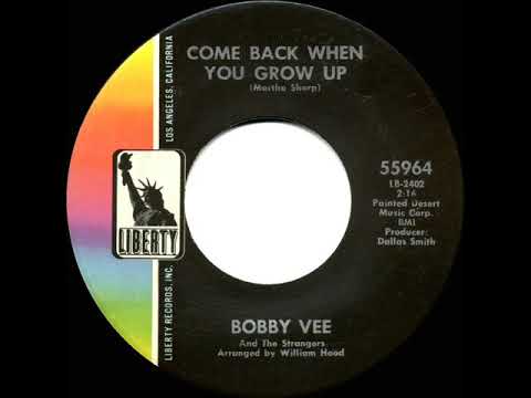 1967 HITS ARCHIVE: Come Back When You Grow Up - Bobby Vee (a #2 record--mono 45)