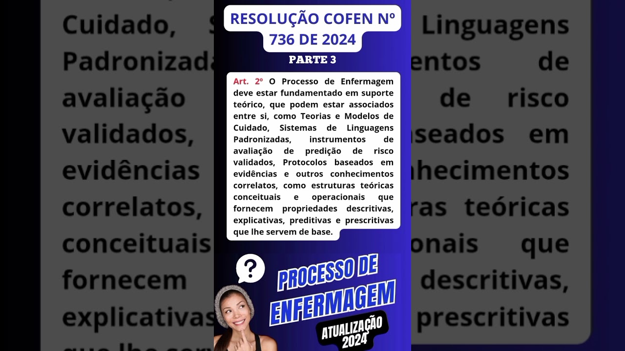PARTE 3: PROCESSO DE ENFERMAGEM ATUALIZADA 📚 👩‍🏫 🎯 #shorts #enfermagemconcurso
