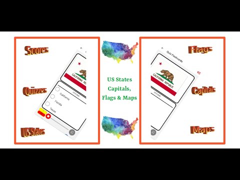 US States Maps Flags Capitals Video