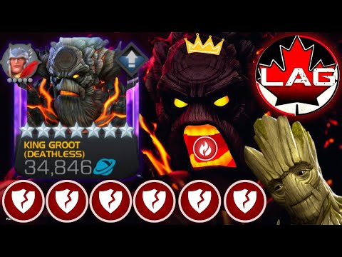 7* Deathless King Groot = Best Groot In The Game! Regen + Damage AND Utility! Rank 1&2 Gameplay MCOC