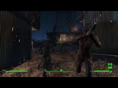 Fallout 4 (PS4) - Raiders vs Heavy Machinegun Turrets at Abernathy Farm
