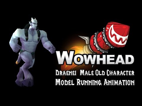 [Legion] Draenei Male Old Character Model Running Animation