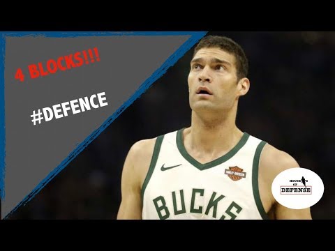 Brook Lopez defensive highlights 10.1.2019 vs Rockets - 4 BLKS #defense