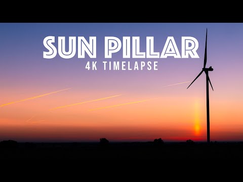 Amazing SUN PILLAR in the sky - Short 4K TIMELAPSE
