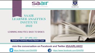 SAAIR Learner Analytics Institute Day 1 Opening & Welcome