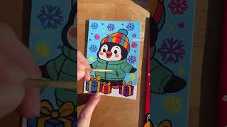 Сиқырлы скретч "Ерке пингвин". Волшебный скретч "Озорной пингвинёнок" маленький размер