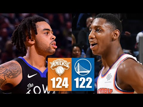 ディアンジェロ・ラッセルのクラッチ3がニックス対ウォリアーズのOTスリラーをスパークさせる｜2019-20年NBAハイライト (D'Angelo Russell's clutch 3 sparks OT thriller for Knicks vs. Warriors | 2019-20 NBA Highlights)