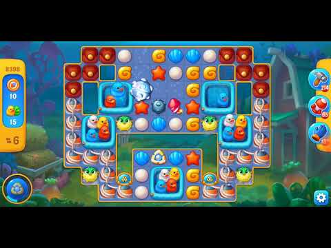 Fishdom. 8398 level no boosters and diamonds. 11 moves (❌ no lightning)