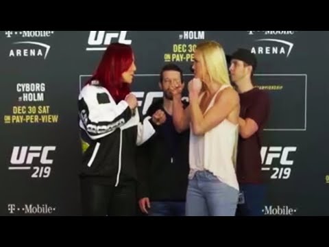 UFC 219 Khabib vs Barboza & Cyborg vs Holly Holm Face Offs