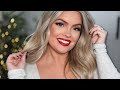 HOW TO CLASSIC CHRISTMAS MAKEUP TUTORIAL - Tips & Tricks for Beginners! Cozy Holiday Look Inspo 2022
