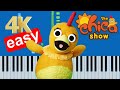 The Chica Show Theme Song Slow Easy Beginner Piano Tutorial 4K