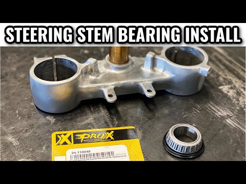 HOW TO: Install Steering Stem Bearing WITHOUT SPECIAL TOOLS or Using Tusk Bearing Installer
