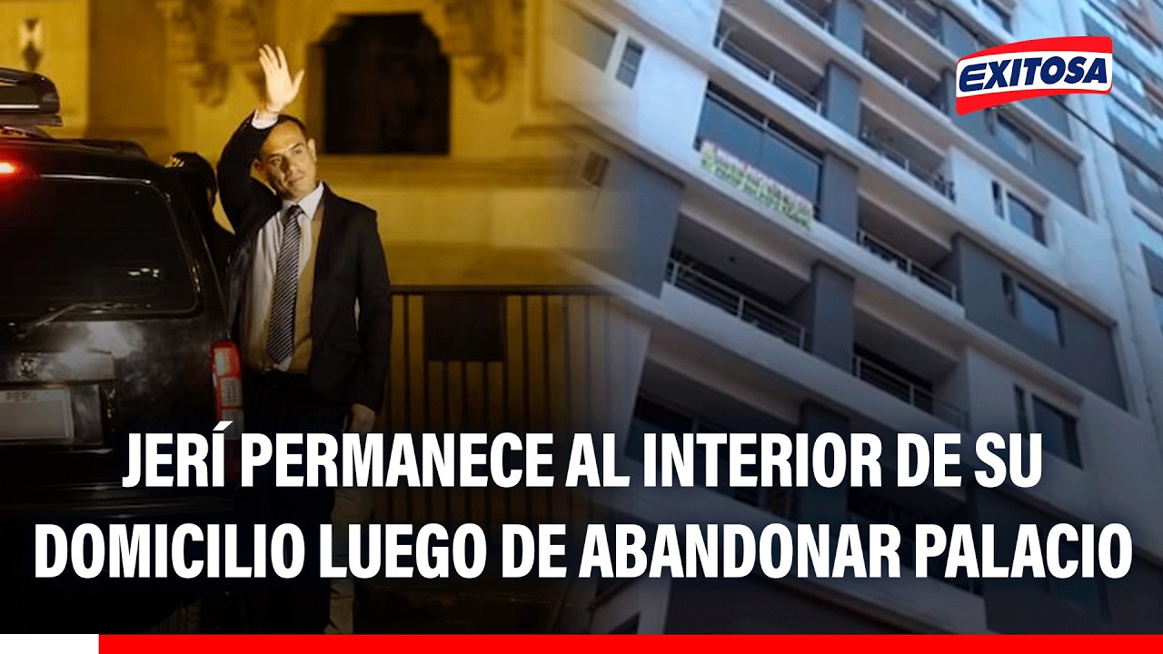 🔴🔵 José Jerí permanece al interior de su domicilio luego de abandonar Palacio tras ser censurado