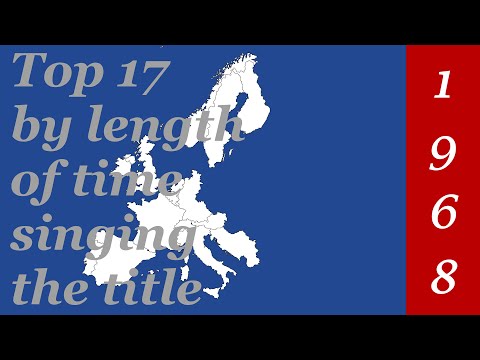 Eurovision 1968 - Top 17 by length of time singing the title