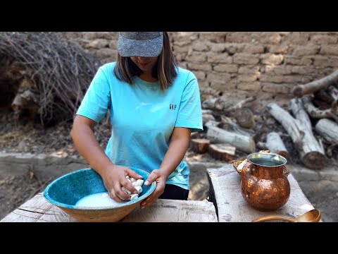 Genuine Iranian village Soup with curd - Kaleh Joosh