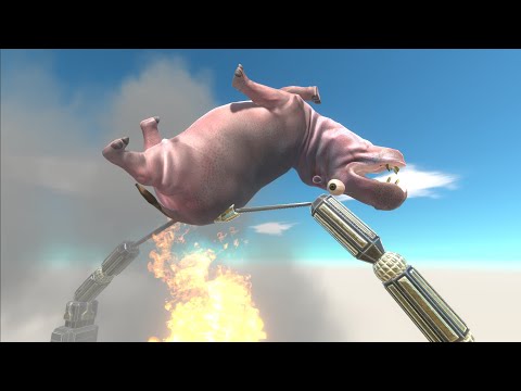 Grilling Animals with a Flamethrower- Animal Revolt Battle Simulator