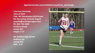 Courtney Dermody 2020 Lacrosse Highlights Spring 2018