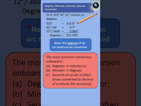 Converting Degrees to Minutes & Seconds (and Vice Versa) | Navigation Made Easy'