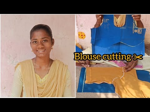 Special video for those who are learning to sew 🥰- blouse cutting!|✂️|gramathu ponnu saranya