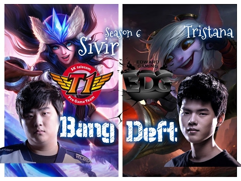SKT T1 Bang SIVIR vs EDG Deft TRISTANA ADC - Patch 5.23 KR | League of Legends