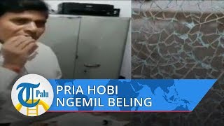 Pria 40 Tahun Miliki Hobi Ngemil Pecahan Kaca