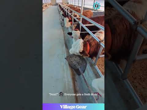 A Water TRAIN for COWS?! 😂 This is The Most Satisfying Thing I've Seen at a Farm! #cow #farming