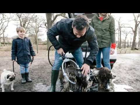 Nissan X-Trail 4Dogs Concept is a car for dogs complete with access ramp, shower and dryer