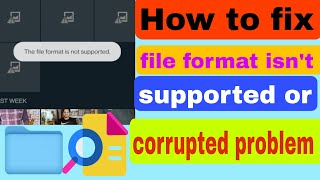 How to Solved file format isn