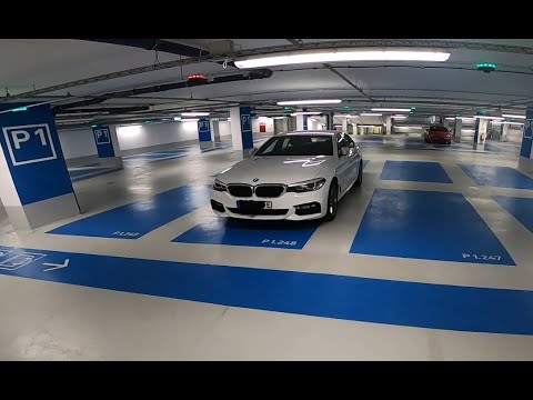 BMW 530e POV drive through Mannheim city