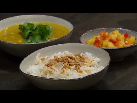 Kylling i karry med hjemmelavet chutney