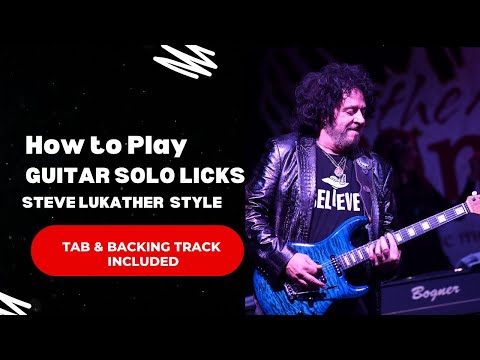 How To Play Rock Guitar Solo Licks Steve Lukather Style -  Lead Guitar Lesson