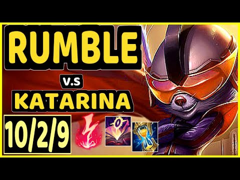 RUMBLE vs KATARINA - 10/2/9 KDA MID GAMEPLAY - EUW Ranked MASTER