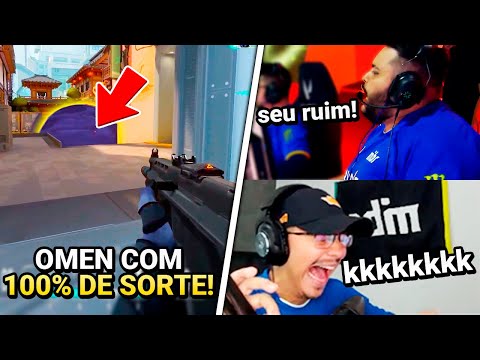 O CLIMA ESQUENTOU NA LAN DO VCTBR KKKKKK e JOGADA DE OMEN COM 100% DE SORTE - VALORANT CLIPS