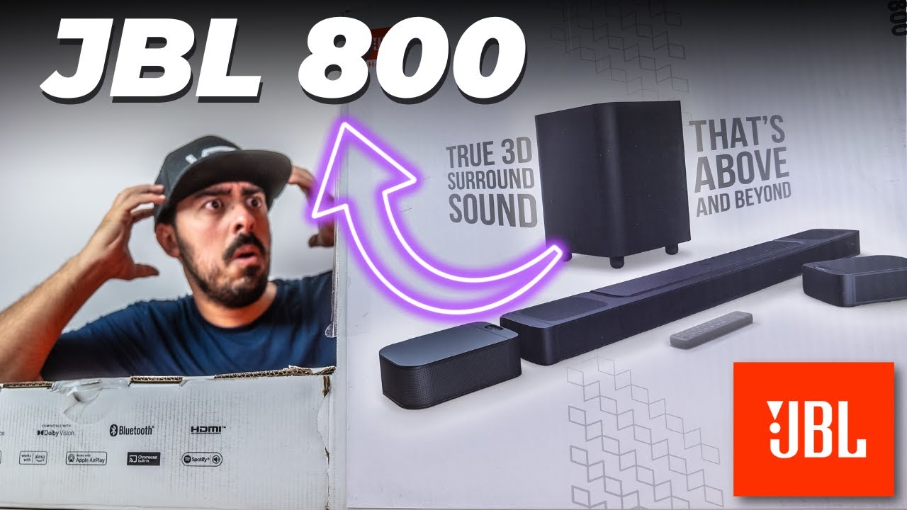 Miniatura da avaliação em vídeo de Barra de Som JBL BAR 800MK2 Bluetooth 7.1 Canais Dolby Atmos Preto