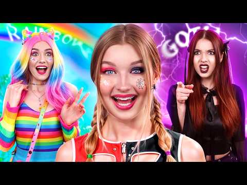 Gothic Mädchen vs Regenbogen Mädchen als Babysitter! Wer überlebt die schlimmste Babysitterin?