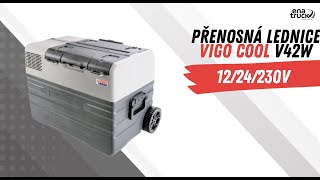 Přenosná kompresorová autochladnička Vigo Cool V42W, 42 l, 12/24/230V, Rukojeť a kolečka